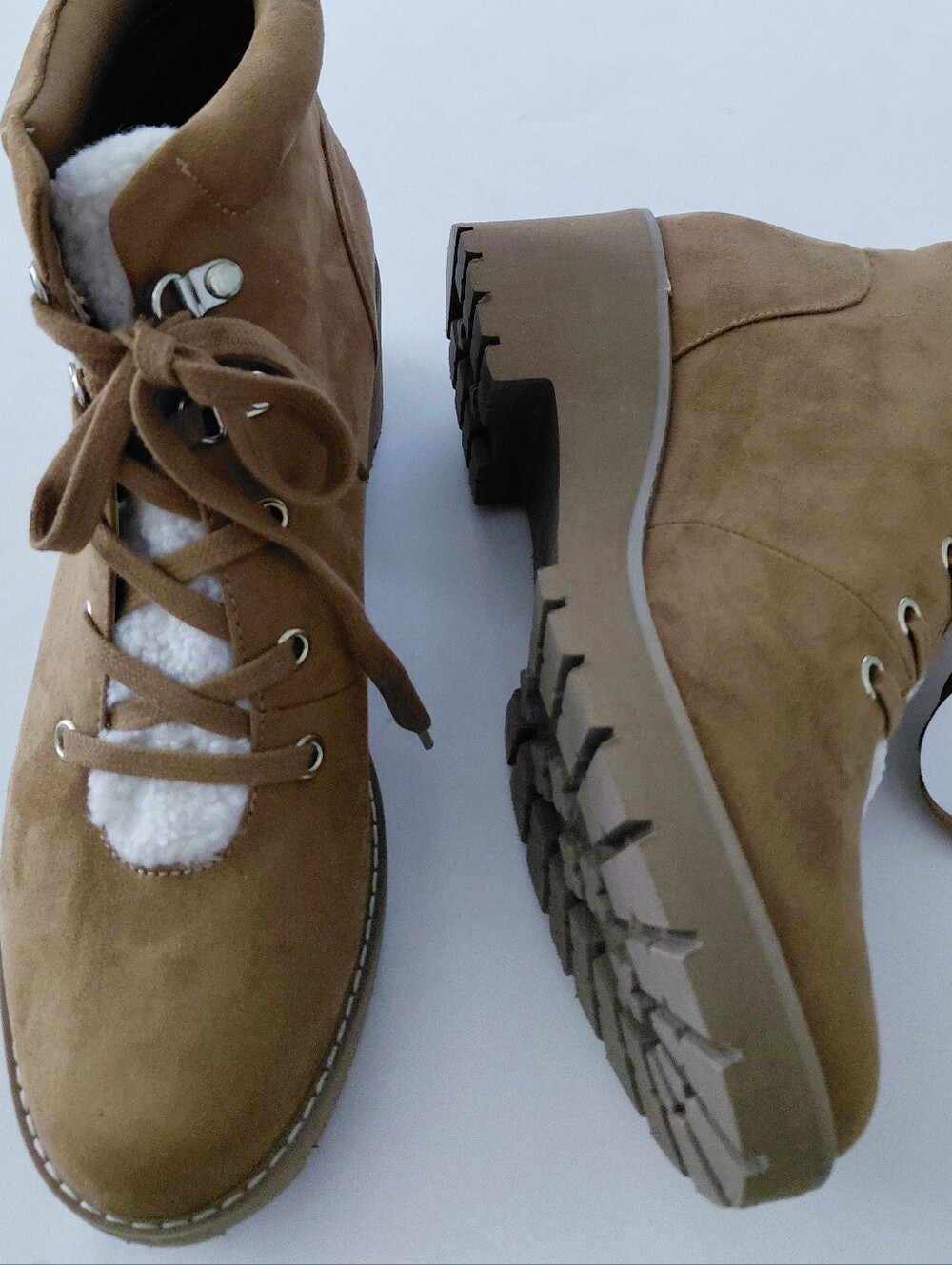 GIANI BERNINI Valentena Ankle Lug Sole Lace Up Boots- 11M - Picture 3 of 10
